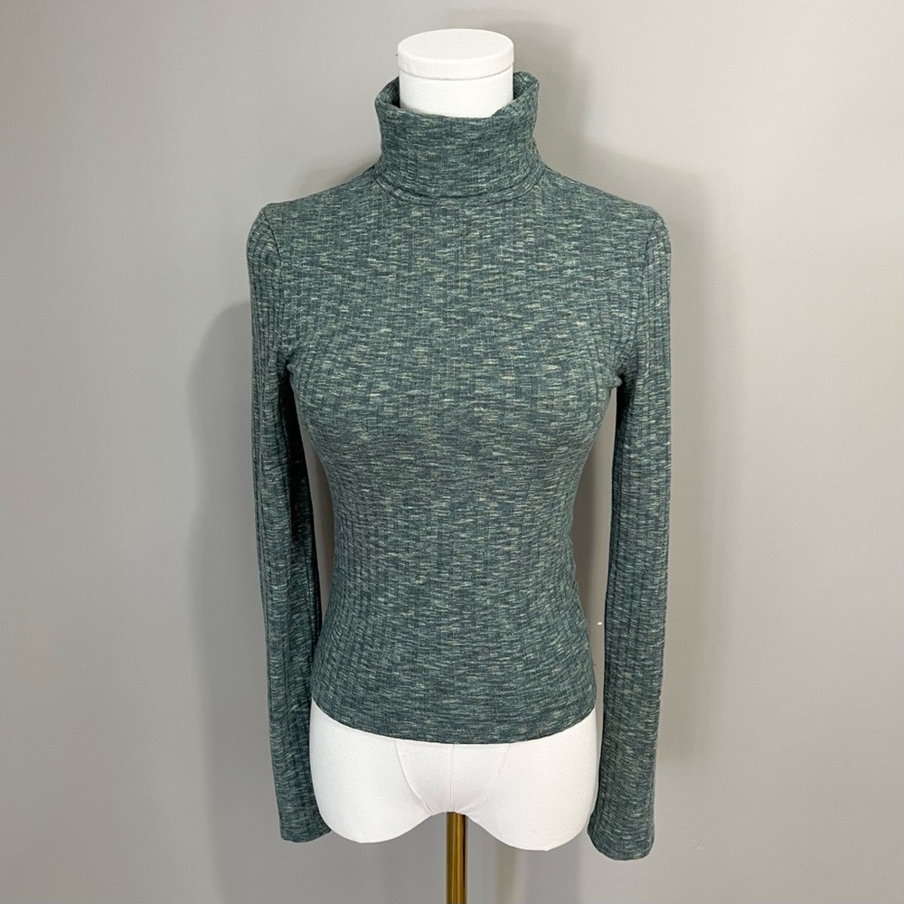 Madewell Turtleneck Long Sleeve Tee Ribbed Size S